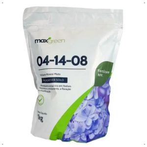 NPK 04-14-08 Maxgreen 1kg fertilizante mineral misto rico em fósforo para enraizamento e floração de plantas